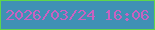 文字の大きさ：1、枠の色：5ed64c、背景の色：3f91b5、文字の色：c962c0 無料ブログパーツのブログ時計