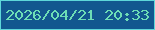 文字の大きさ：3、枠の色：5ed7d9、背景の色：12578f、文字の色：6dddb6 無料ブログパーツのブログ時計