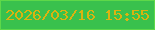 文字の大きさ：1、枠の色：5ed849、背景の色：39c14d、文字の色：dbb310 無料ブログパーツのブログ時計