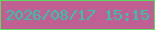 文字の大きさ：3、枠の色：5eda5c、背景の色：c05f92、文字の色：2cc7af 無料ブログパーツのブログ時計