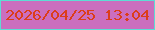 文字の大きさ：5、枠の色：5edcd4、背景の色：cb6ebe、文字の色：dc3d1a 無料ブログパーツのブログ時計