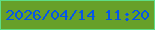 文字の大きさ：3、枠の色：5ede86、背景の色：67a029、文字の色：0556e9 無料ブログパーツのブログ時計
