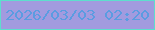 文字の大きさ：2、枠の色：5edecd、背景の色：a29bdf、文字の色：5b9ce1 無料ブログパーツのブログ時計