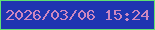 文字の大きさ：1、枠の色：5ee273、背景の色：1f35b1、文字の色：cd87c0 無料ブログパーツのブログ時計