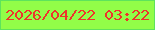 文字の大きさ：5、枠の色：5ee35c、背景の色：92fd48、文字の色：ee342c 無料ブログパーツのブログ時計