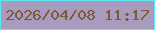 文字の大きさ：2、枠の色：5ee6f5、背景の色：a79bbe、文字の色：7f5837 無料ブログパーツのブログ時計