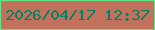 文字の大きさ：1、枠の色：5ee784、背景の色：c2715c、文字の色：038262 無料ブログパーツのブログ時計