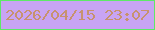 文字の大きさ：5、枠の色：5ee967、背景の色：c8a4f3、文字の色：c7926e 無料ブログパーツのブログ時計