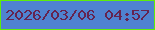 文字の大きさ：1、枠の色：5eee09、背景の色：4f83d0、文字の色：65234f 無料ブログパーツのブログ時計