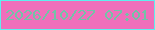 文字の大きさ：4、枠の色：5eefef、背景の色：f06fbb、文字の色：72c3a7 無料ブログパーツのブログ時計