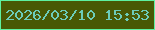 文字の大きさ：3、枠の色：5ef0a1、背景の色：485805、文字の色：6cccba 無料ブログパーツのブログ時計
