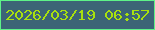 文字の大きさ：1、枠の色：5ef288、背景の色：3c6476、文字の色：a9e10e 無料ブログパーツのブログ時計