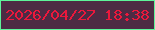 文字の大きさ：1、枠の色：5ef49a、背景の色：4d2b44、文字の色：ec183c 無料ブログパーツのブログ時計
