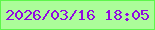 文字の大きさ：5、枠の色：5ef64b、背景の色：acfd99、文字の色：9109e1 無料ブログパーツのブログ時計