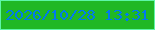 文字の大きさ：5、枠の色：5ef6a8、背景の色：20b825、文字の色：007aed 無料ブログパーツのブログ時計