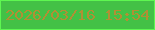 文字の大きさ：5、枠の色：5ef751、背景の色：43c146、文字の色：b18f34 無料ブログパーツのブログ時計
