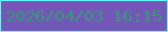 文字の大きさ：1、枠の色：5efdfa、背景の色：7356b7、文字の色：369a77 無料ブログパーツのブログ時計