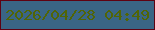 文字の大きさ：2、枠の色：5f0212、背景の色：3a6585、文字の色：516506 無料ブログパーツのブログ時計