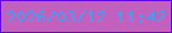 文字の大きさ：3、枠の色：5f02e5、背景の色：c260bd、文字の色：4b9aef 無料ブログパーツのブログ時計