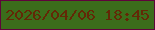 文字の大きさ：1、枠の色：5f043b、背景の色：3b6d1b、文字の色：632806 無料ブログパーツのブログ時計