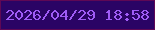 文字の大きさ：2、枠の色：5f0855、背景の色：2a0465、文字の色：a05cf7 無料ブログパーツのブログ時計