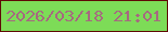 文字の大きさ：1、枠の色：5f0905、背景の色：7ddc57、文字の色：a66980 無料ブログパーツのブログ時計