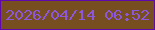 文字の大きさ：2、枠の色：5f09ad、背景の色：774e20、文字の色：8c57dc 無料ブログパーツのブログ時計