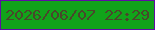 文字の大きさ：5、枠の色：5f0da4、背景の色：11a31a、文字の色：49472b 無料ブログパーツのブログ時計