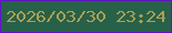 文字の大きさ：2、枠の色：5f14c6、背景の色：286149、文字の色：aba052 無料ブログパーツのブログ時計