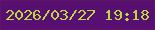 文字の大きさ：4、枠の色：5f1761、背景の色：570f72、文字の色：bcd741 無料ブログパーツのブログ時計