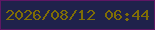 文字の大きさ：2、枠の色：5f1764、背景の色：1f224b、文字の色：7f6d06 無料ブログパーツのブログ時計