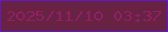 文字の大きさ：4、枠の色：5f18ce、背景の色：682243、文字の色：911f62 無料ブログパーツのブログ時計