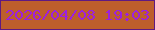 文字の大きさ：3、枠の色：5f1981、背景の色：bd5e2c、文字の色：9d20de 無料ブログパーツのブログ時計