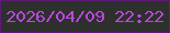 文字の大きさ：3、枠の色：5f1b77、背景の色：2e302e、文字の色：bc47df 無料ブログパーツのブログ時計