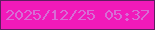文字の大きさ：2、枠の色：5f1d60、背景の色：f11aba、文字の色：d76dd5 無料ブログパーツのブログ時計
