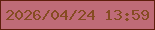文字の大きさ：5、枠の色：5f1e0c、背景の色：bf6b77、文字の色：864b22 無料ブログパーツのブログ時計