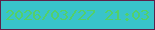 文字の大きさ：3、枠の色：5f2148、背景の色：39c4ca、文字の色：53d069 無料ブログパーツのブログ時計