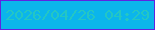 文字の大きさ：1、枠の色：5f23e1、背景の色：0bb5eb、文字の色：24c6c4 無料ブログパーツのブログ時計