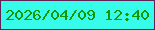 文字の大きさ：1、枠の色：5f2453、背景の色：36fce9、文字の色：179604 無料ブログパーツのブログ時計
