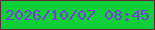 文字の大きさ：5、枠の色：5f2739、背景の色：0ecf38、文字の色：793cdb 無料ブログパーツのブログ時計