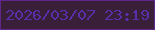 文字の大きさ：3、枠の色：5f278b、背景の色：391f38、文字の色：572fa9 無料ブログパーツのブログ時計