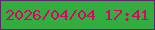 文字の大きさ：4、枠の色：5f2868、背景の色：33ad40、文字の色：d20767 無料ブログパーツのブログ時計