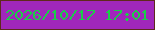 文字の大きさ：3、枠の色：5f291d、背景の色：a027bb、文字の色：1acf48 無料ブログパーツのブログ時計