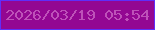 文字の大きさ：4、枠の色：5f2ef9、背景の色：930792、文字の色：be51b9 無料ブログパーツのブログ時計
