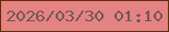 文字の大きさ：5、枠の色：5f2f04、背景の色：e58384、文字の色：72594d 無料ブログパーツのブログ時計