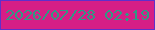 文字の大きさ：3、枠の色：5f2fcb、背景の色：d61e86、文字の色：309983 無料ブログパーツのブログ時計