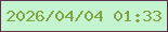 文字の大きさ：4、枠の色：5f314c、背景の色：c4f4d0、文字の色：80a440 無料ブログパーツのブログ時計