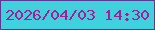 文字の大きさ：1、枠の色：5f3596、背景の色：41d1de、文字の色：a31f99 無料ブログパーツのブログ時計