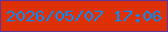 文字の大きさ：1、枠の色：5f369b、背景の色：dd3003、文字の色：0288ef 無料ブログパーツのブログ時計
