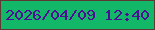 文字の大きさ：2、枠の色：5f3733、背景の色：12b868、文字の色：4c0c98 無料ブログパーツのブログ時計